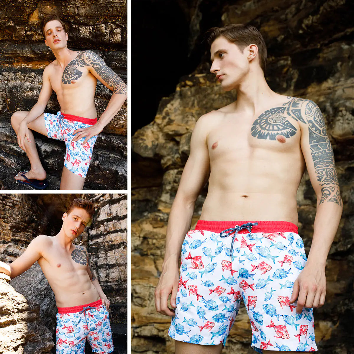 Anemoss Aquarium Men Swim Trunk